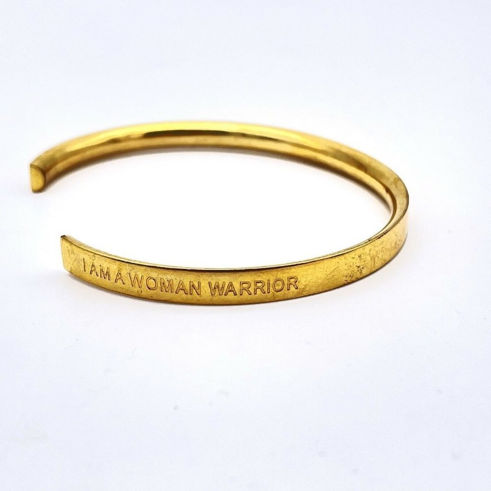 Stella Valle I am a woman warrior Gold Plated cuff Bracelet